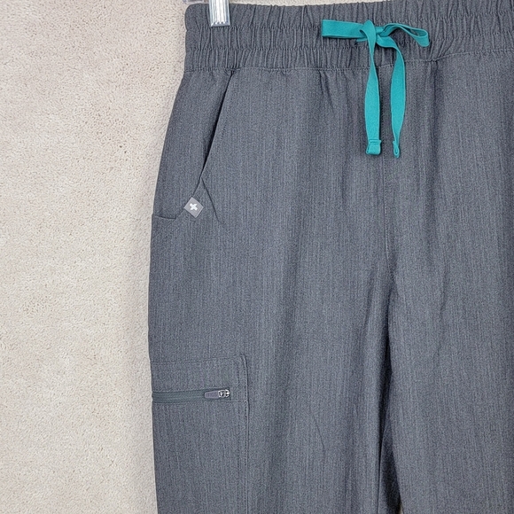 Figs Graphite Gray Zamora High Waisted Petite Joggers Scrub Pants Sz XSP - Picture 4 of 12